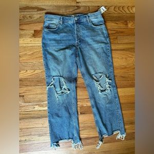 We the Free Jeans Hi Rise Button Fly Wide Leg